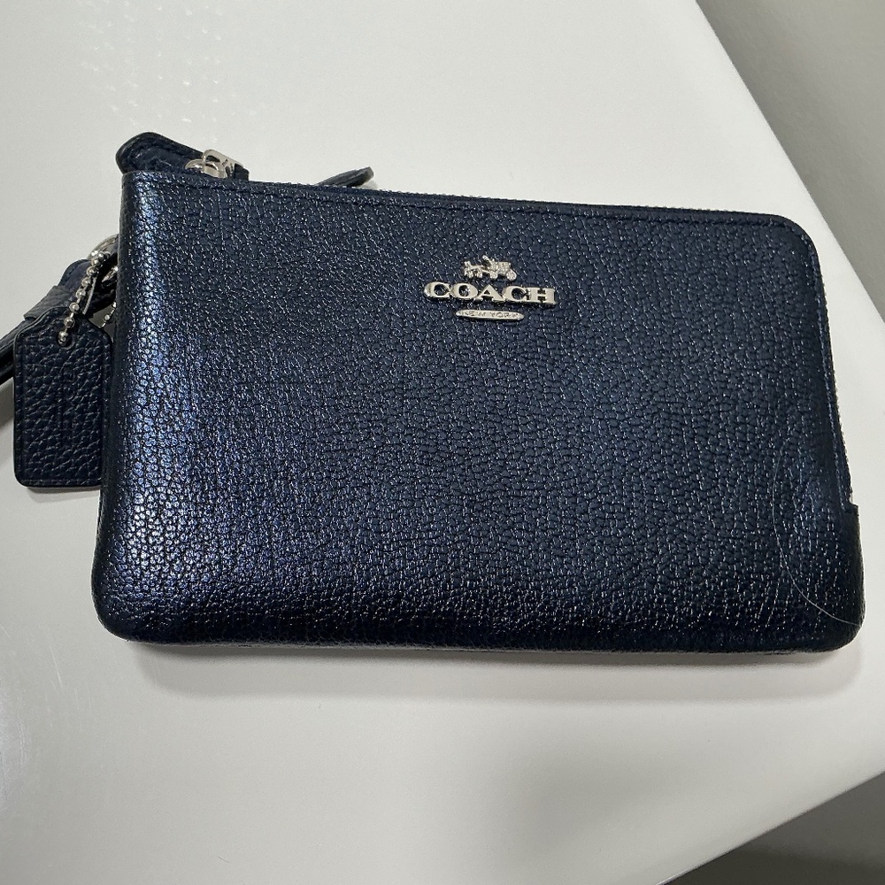 Coach leather wristlet